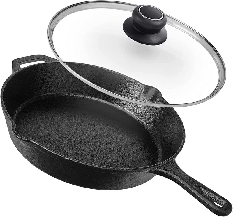 ZUIHUI 10.5 Inch Glass Lid for Frying Pan, Fry Pan, Skillet, Pan Lid, Fits Pot, Cast Iron Skillets 10.5", Clear - Image 5